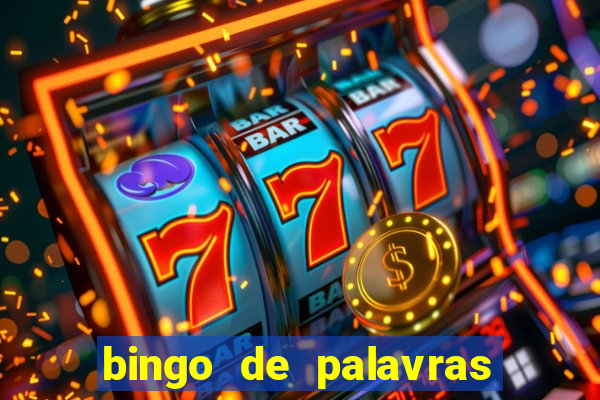 bingo de palavras 3 ano